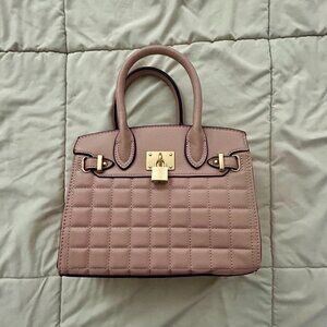 Blush Pink Quilted Purse & Matching Wallet